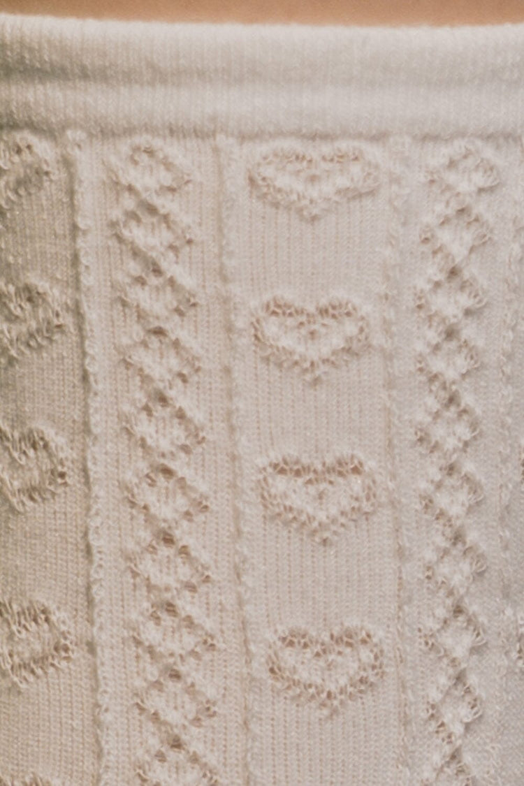 Hearts Socks | White