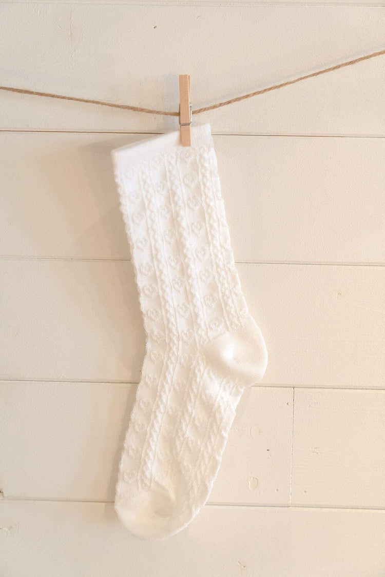 Hearts Socks | White