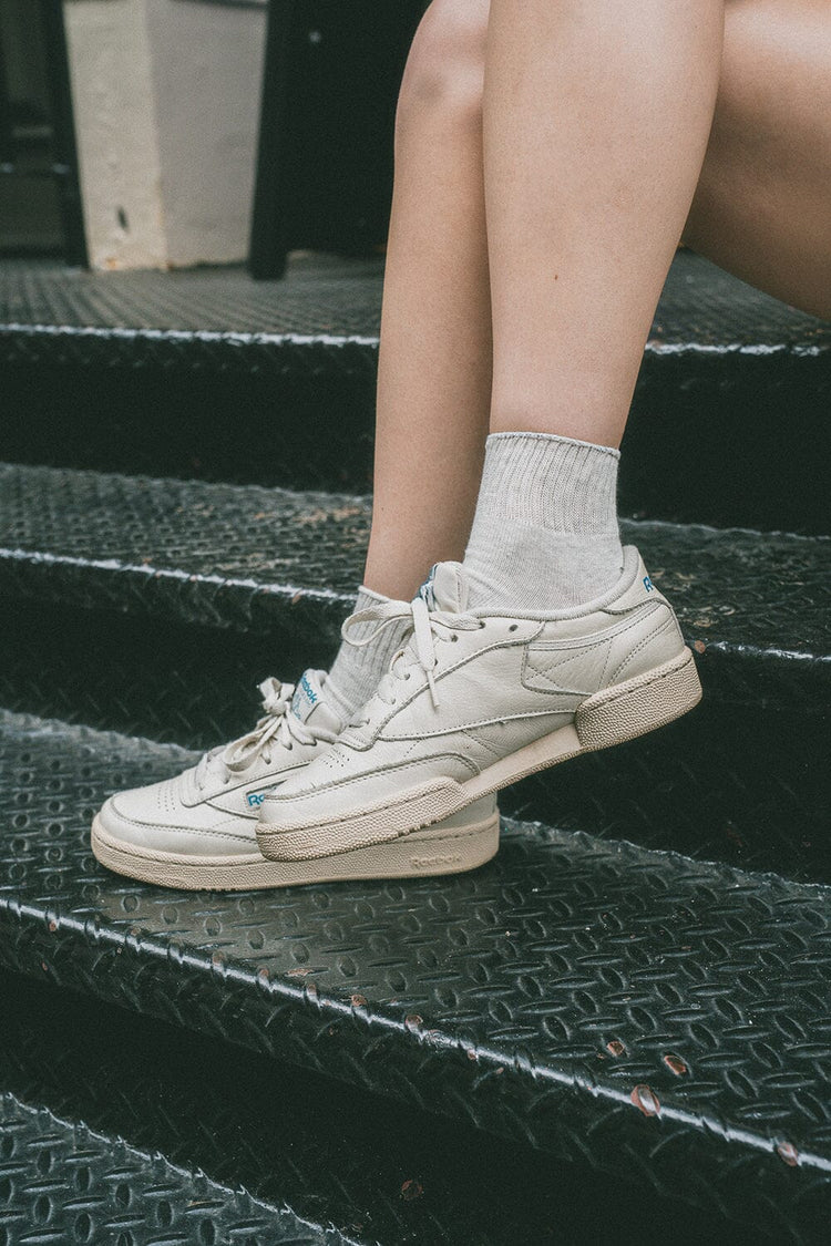 Ribbed Socks | Silver Grey