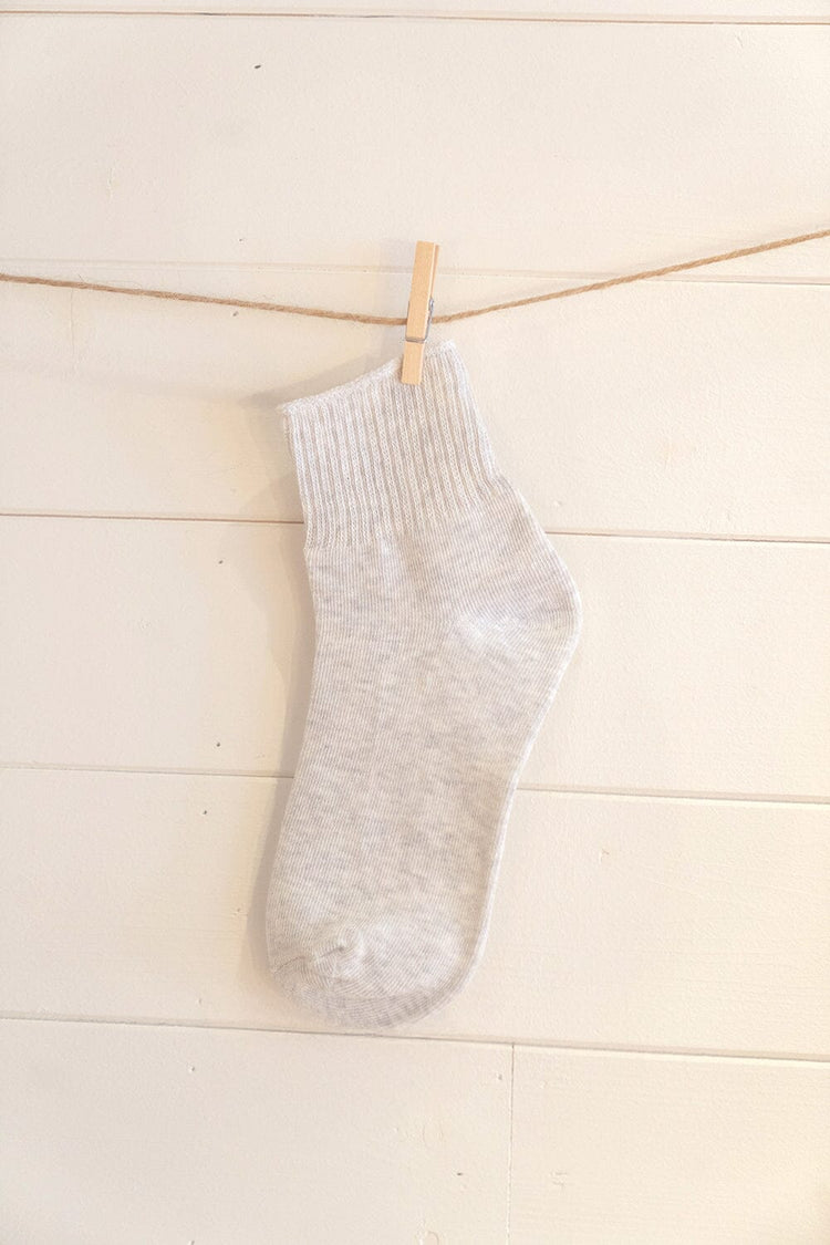 Ribbed Socks | Silver Grey