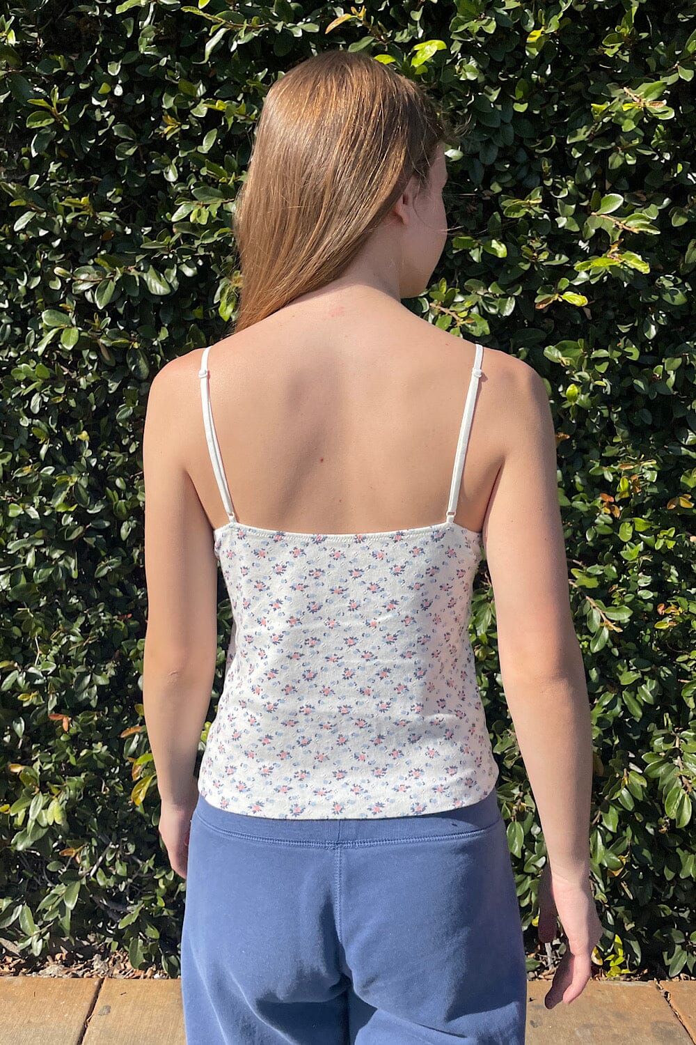 Amara Floral Tank | Pink And Light Blue Floral / XS/S