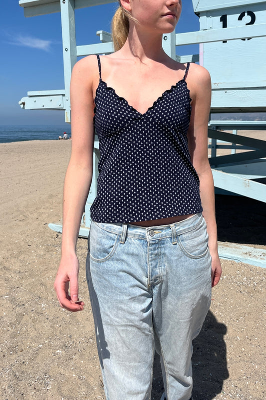 Navy Ditsy Floral / XS/S