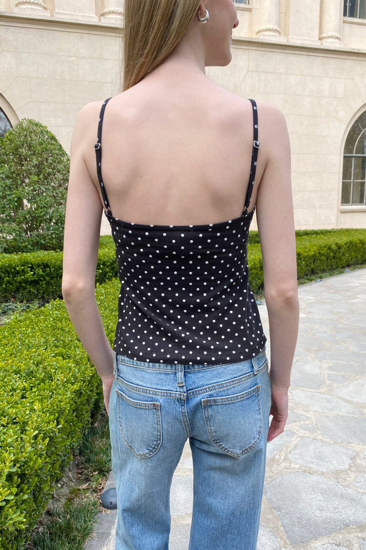 Amara Polka Dots Tank | Black White Polka Dots / XS/S
