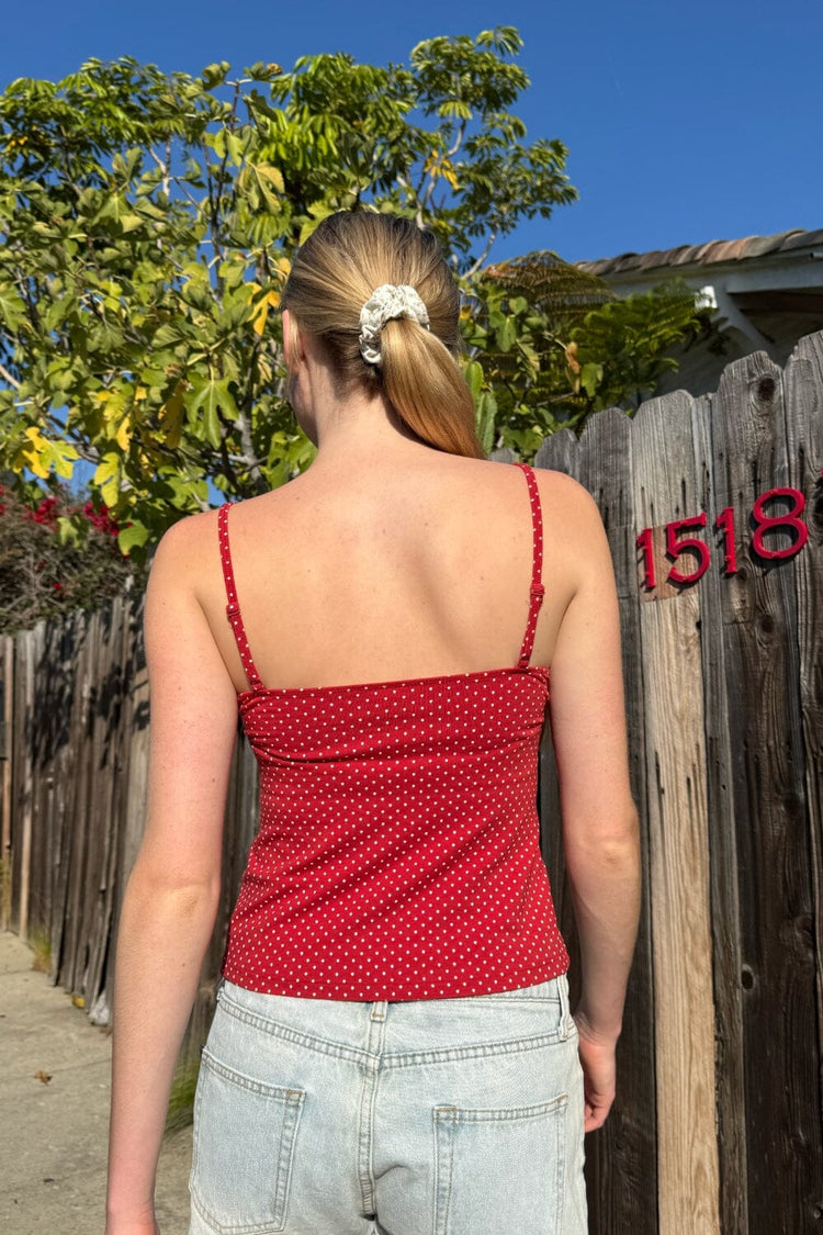 Tiffany Polka Dots Tank | Red With White Polka Dots / XS/S