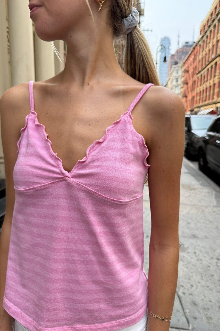 Tiffany Striped Tank | Bubblegum Pink Stripes / XS/S