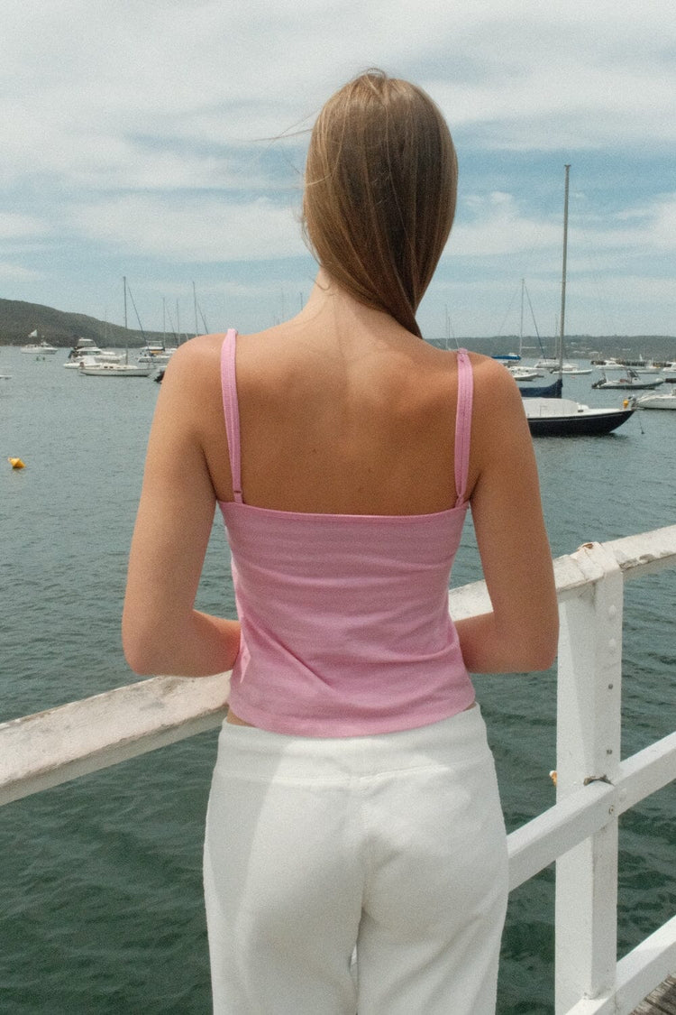 Tiffany Striped Tank | Bubblegum Pink Stripes / XS/S