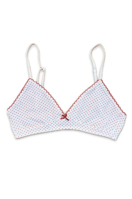 White Red Polka Dots / XS/S