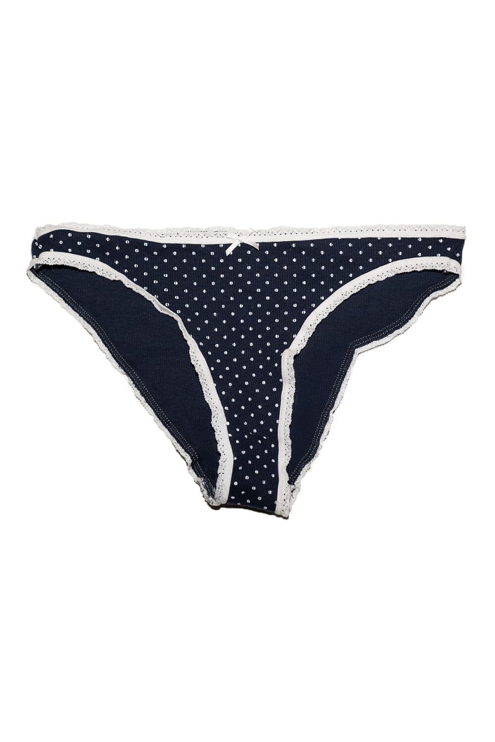 Navy With White Polka Dots / XS/S