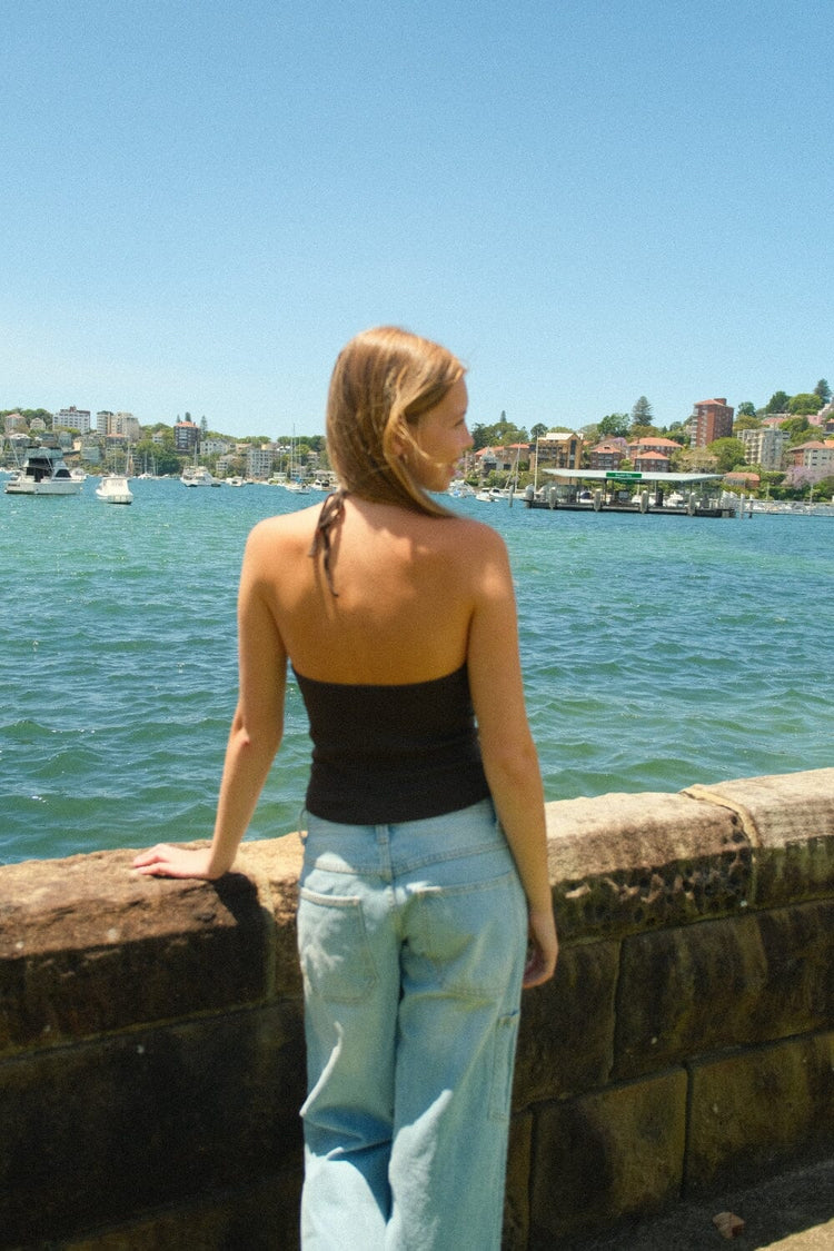 Cleo Halter Top | Dark Brown / XS/S