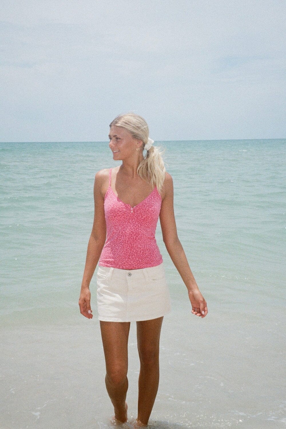 Tiffany Leopard Tank | Bright Pink Leopard / XS/S