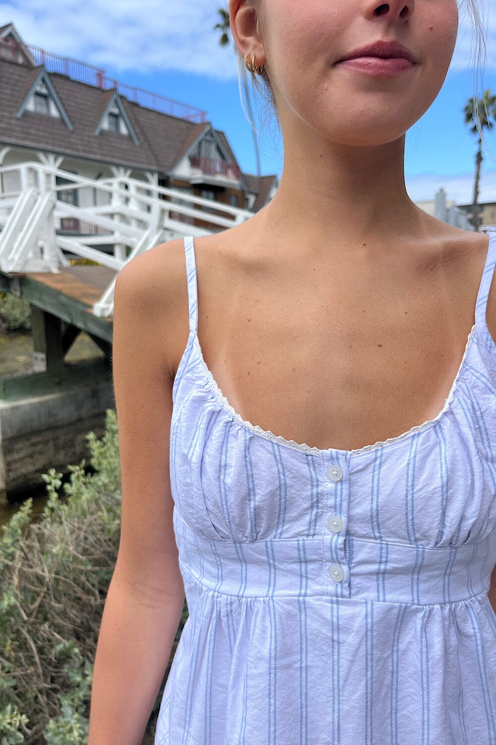 White Light Blue Double Stripe / XS/S