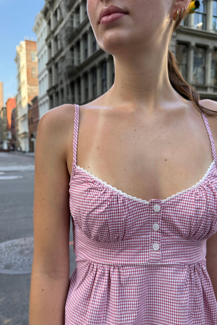 Tiffany Gingham Top | Red White Gingham / XS/S