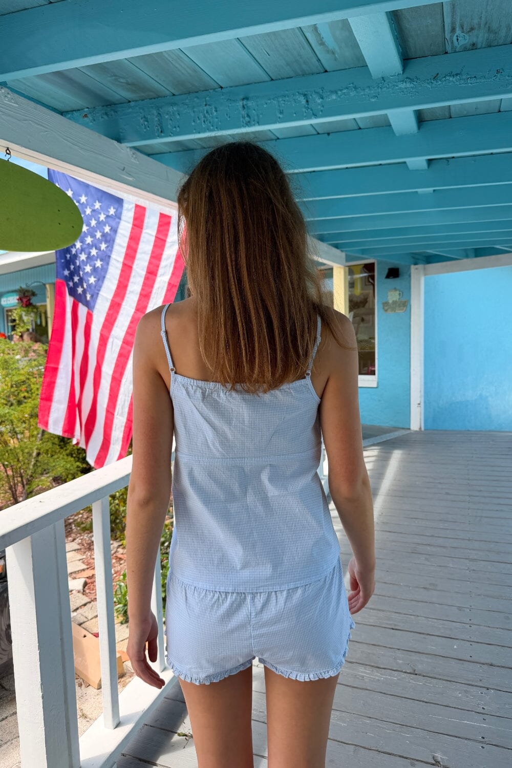 Tiffany Gingham Tank | Sky Blue Gingham / XS/S