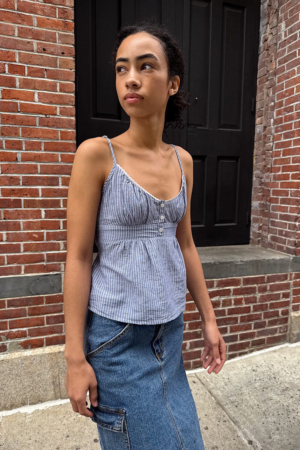 Washed Navy Double Stripes / XS/S