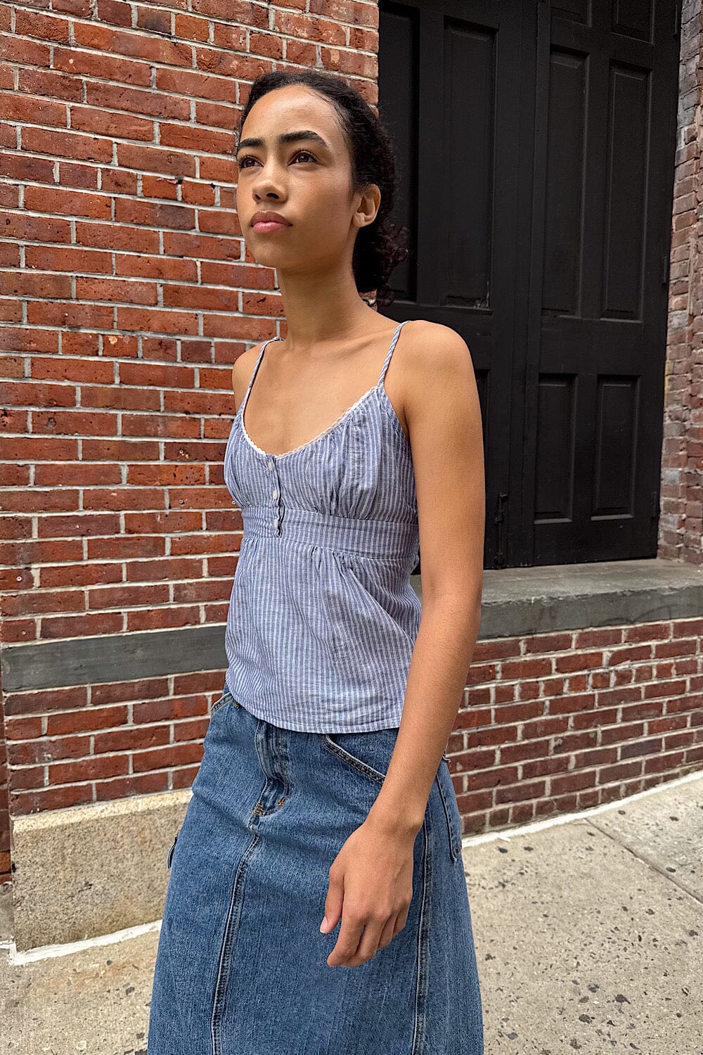 Washed Navy Double Stripes / XS/S