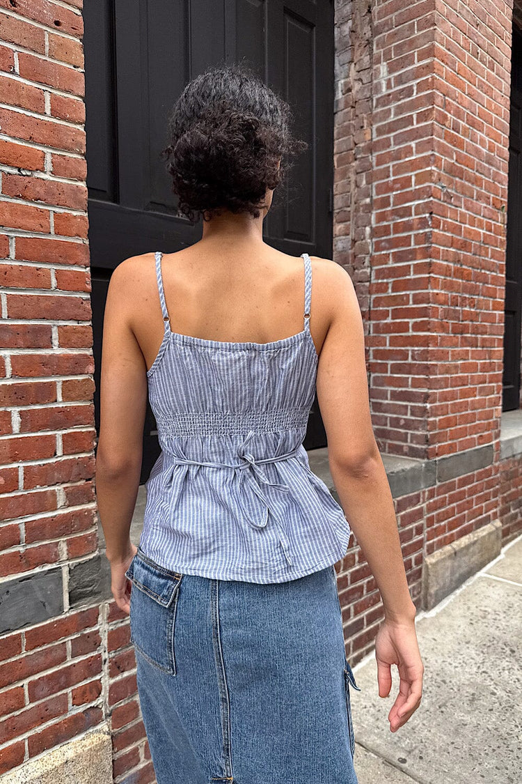 Tiffany Striped Tank | Washed Navy Double Stripes / XS/S