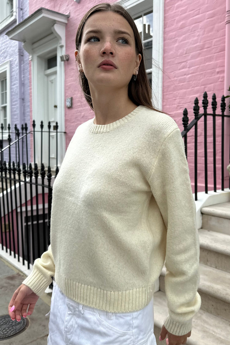 Jannah Wool Sweater | Cream / Regular Fit