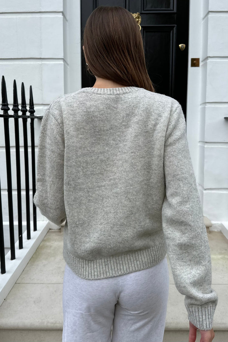 Jannah Wool Sweater | Silver Grey / Regular Fit