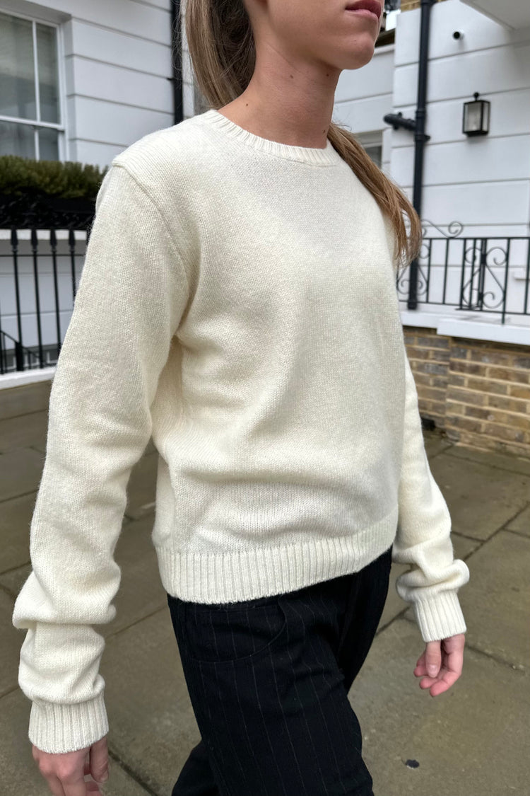 Jannah Wool Sweater | Natural White / Regular Fit