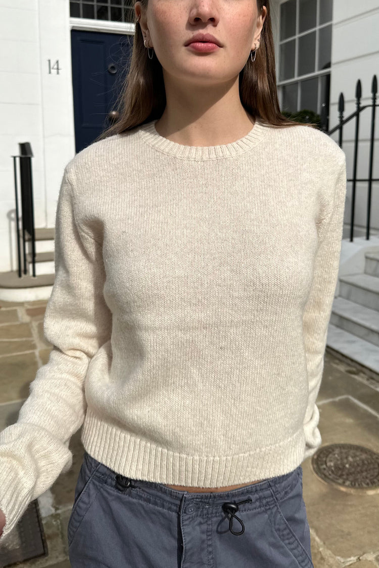 Jannah Wool Sweater | Ivory / Regular Fit