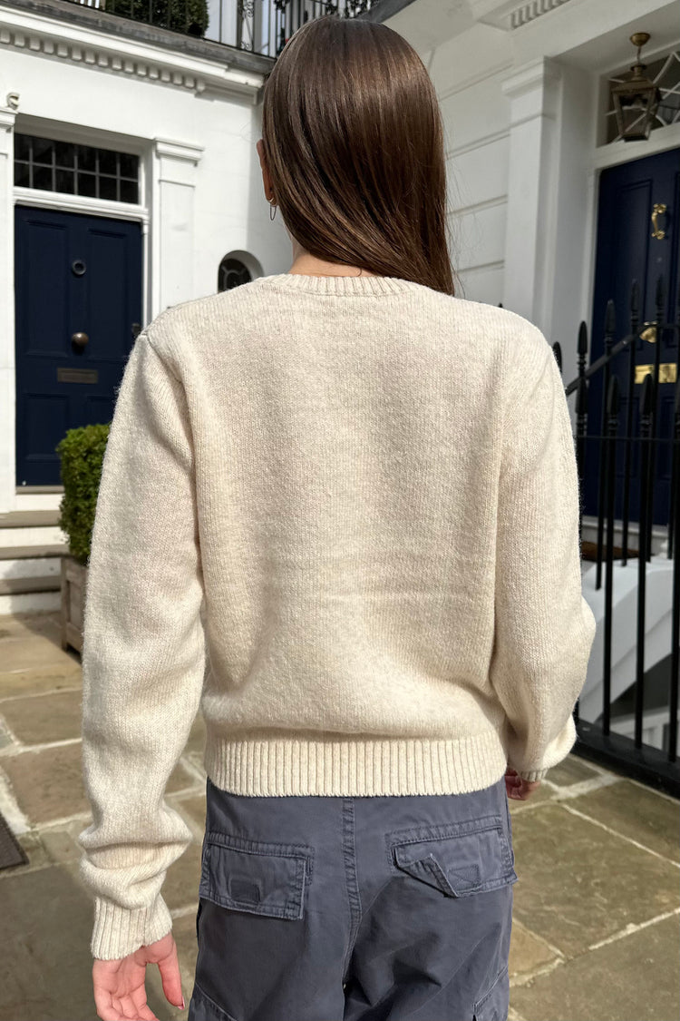 Jannah Wool Sweater | Ivory / Regular Fit