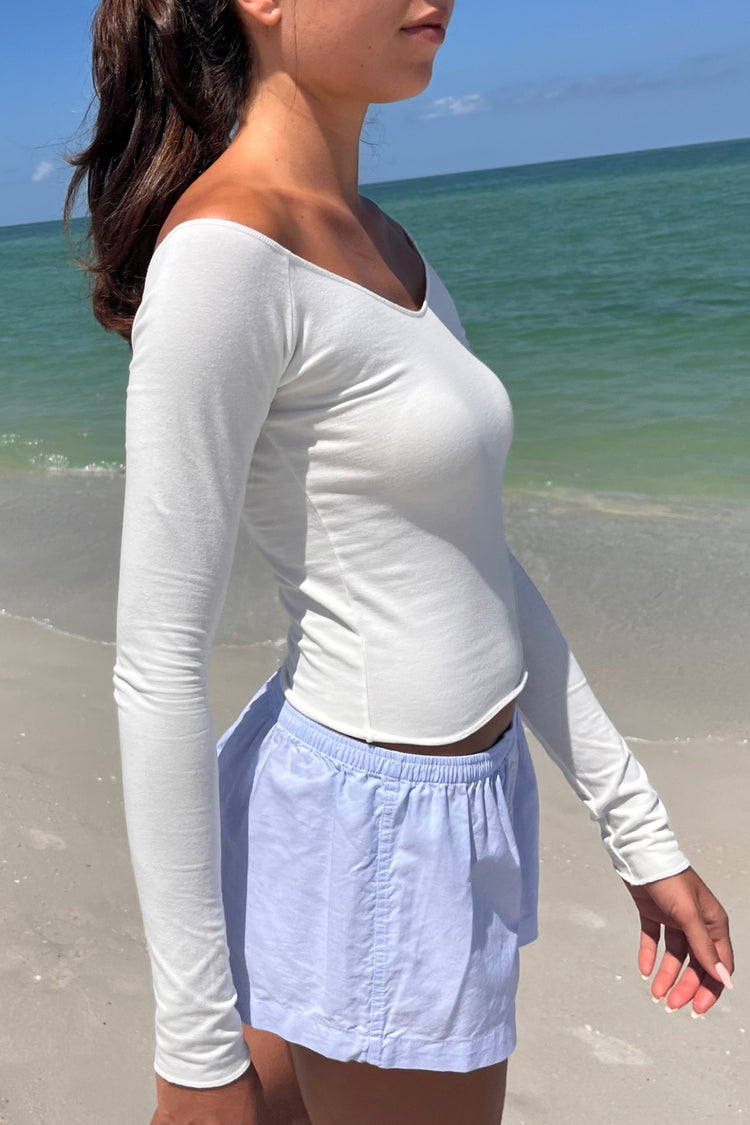 Mayson V-Neck Top | Natural White / XS/S