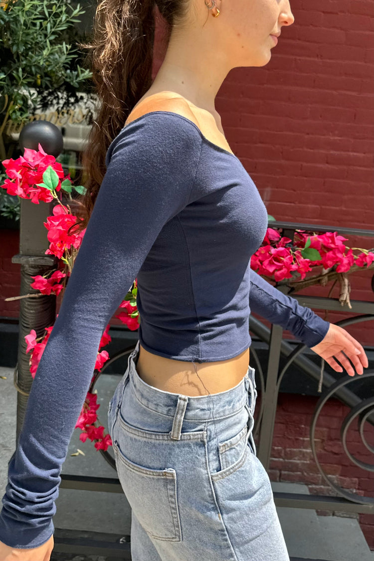 Mayson V-Neck Top | Classic Navy / XS/S