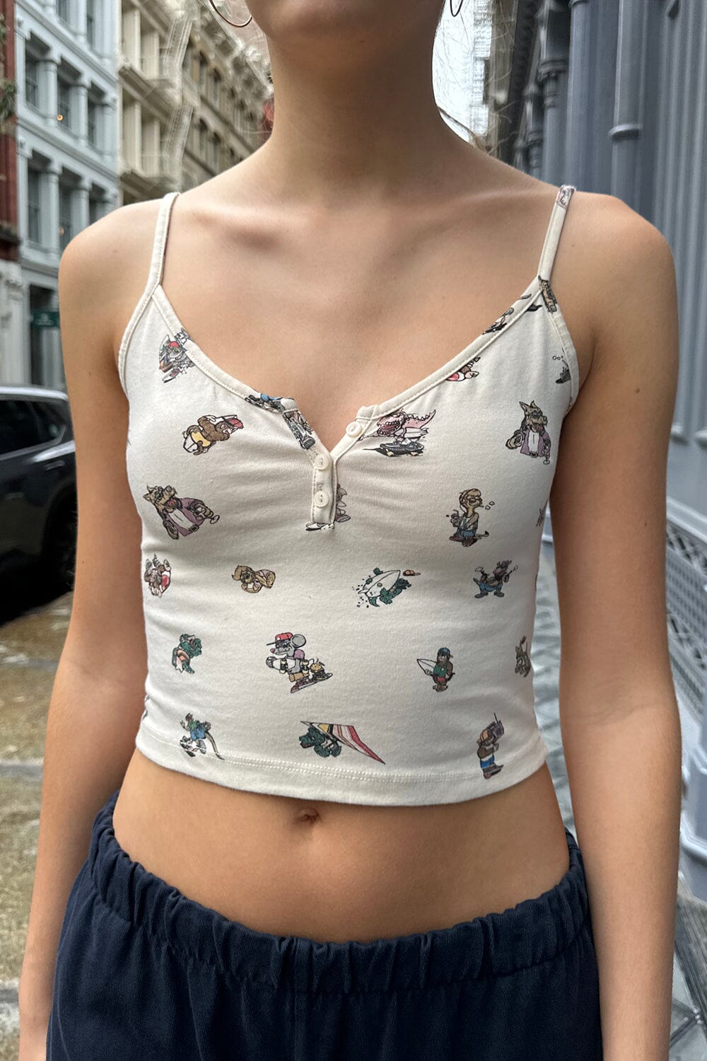 Lorene Chill Since Top | Ivory / Cropped Fit