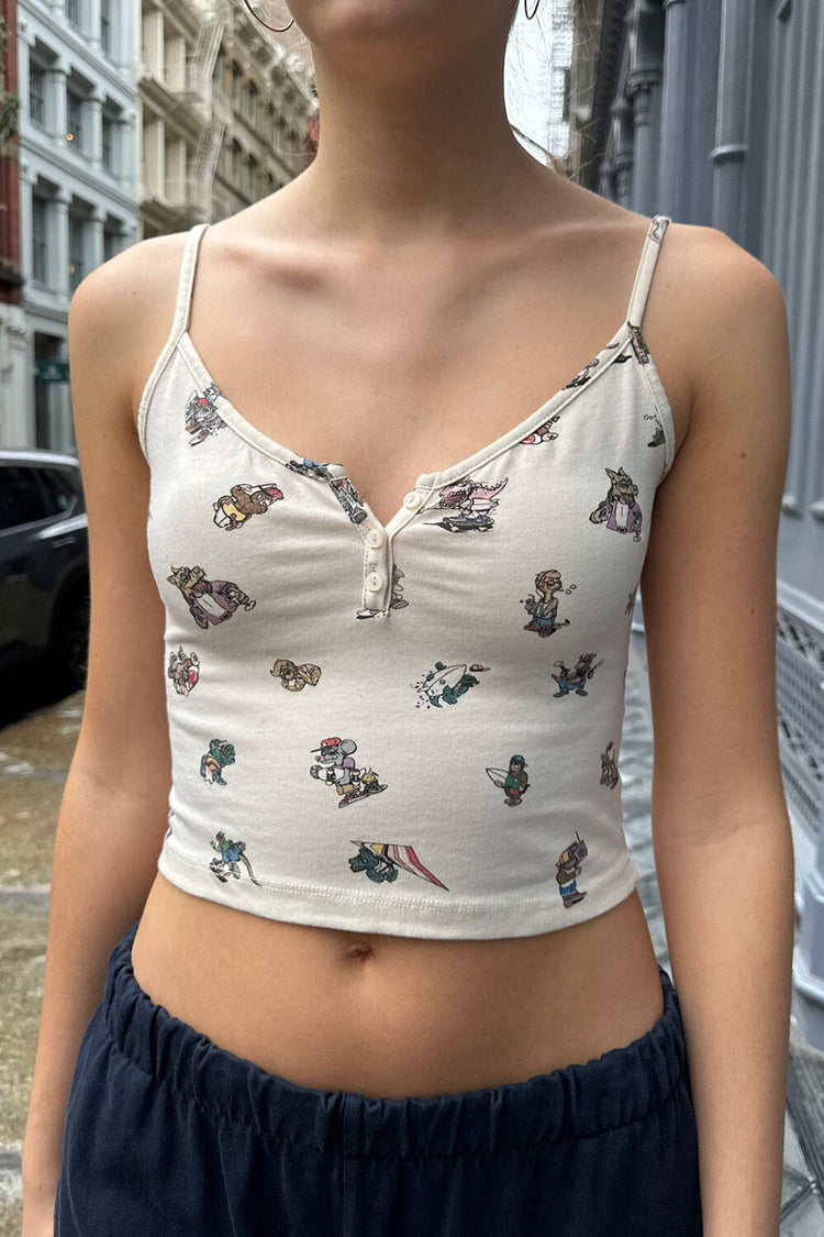 Lorene Chill Since Top | Ivory / Cropped Fit