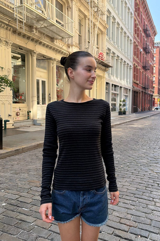 Black And Charcoal Stripes / XS/S