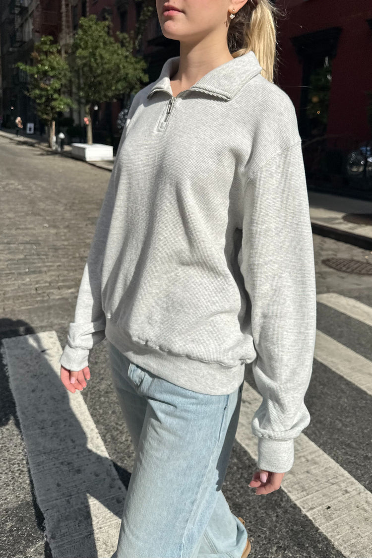 Missy Thermal Pullover | Light Heather Grey / Regular Fit