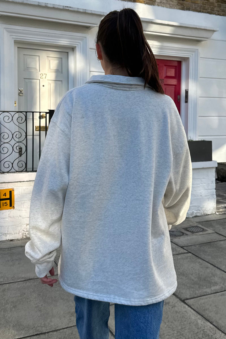 Missy Collar Sweatshirt | Silver Grey / Extra Oversized Fit