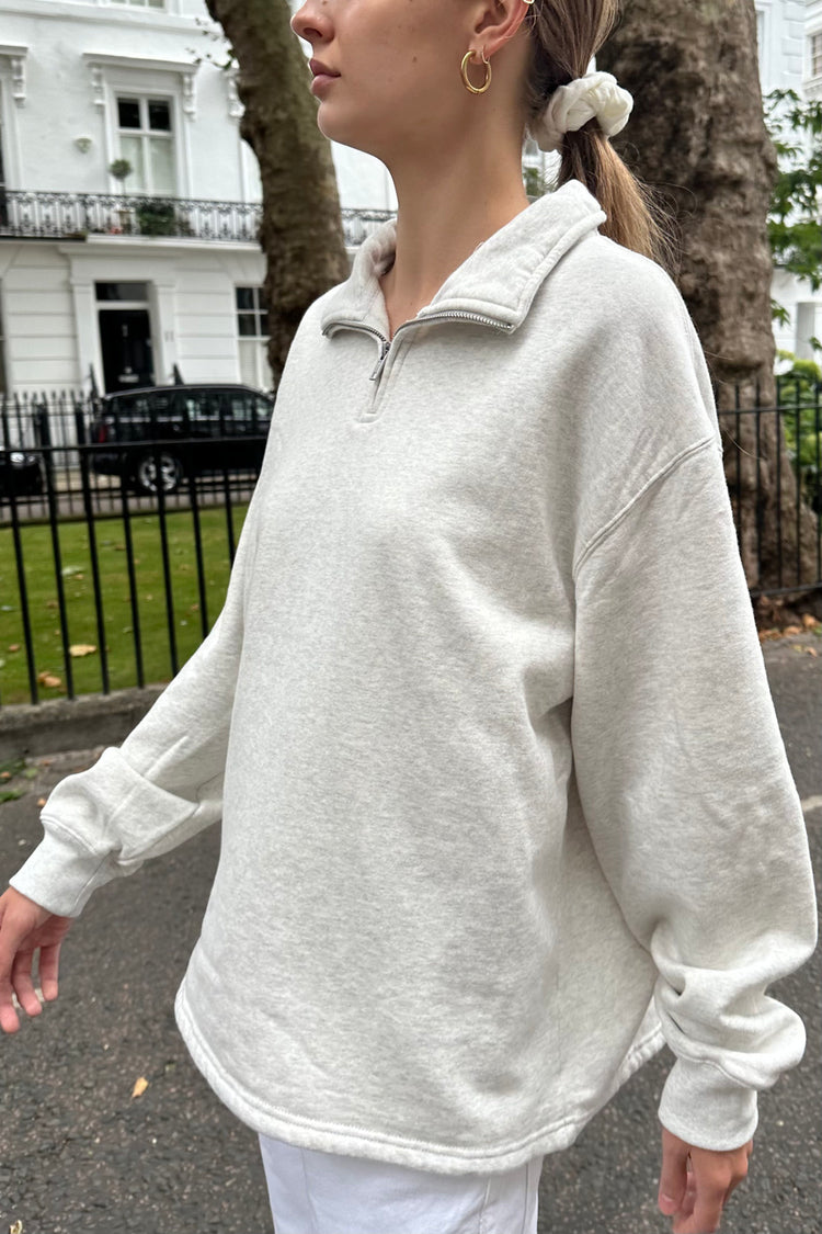 Missy Collar Sweatshirt | Silver Grey / Oversized Fit