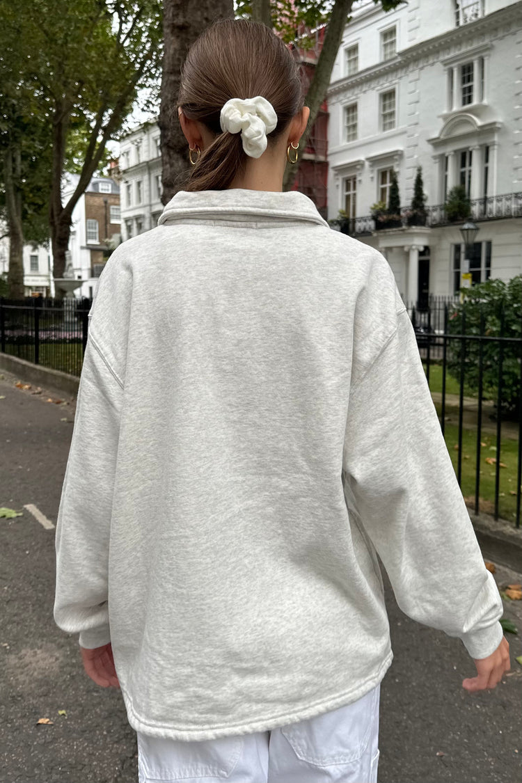 Missy Collar Sweatshirt | Silver Grey / Oversized Fit