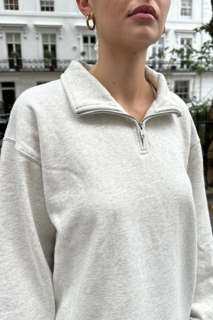 Missy Collar Sweatshirt | Silver Grey / Oversized Fit