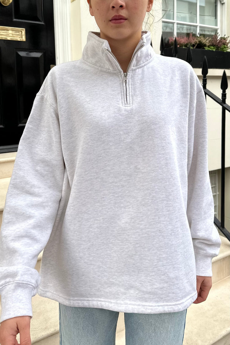 Missy Collar Sweatshirt | Light Heather Grey / Oversized Fit