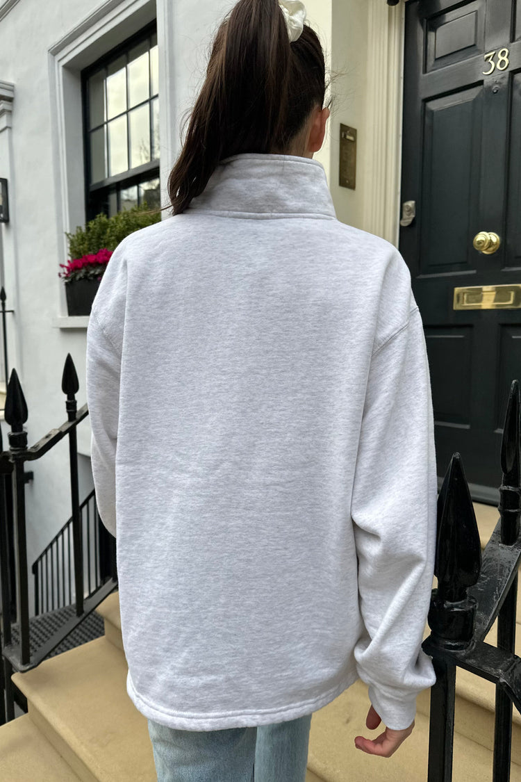 Missy Collar Sweatshirt | Light Heather Grey / Oversized Fit