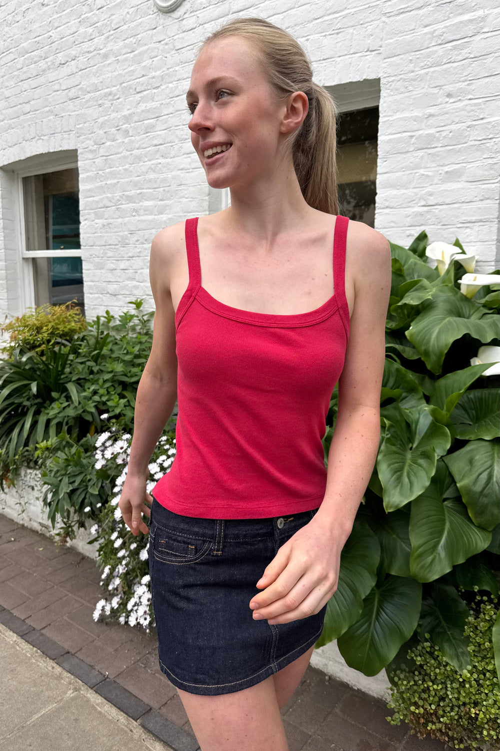 Belle Tank | Bright Red / XS/S