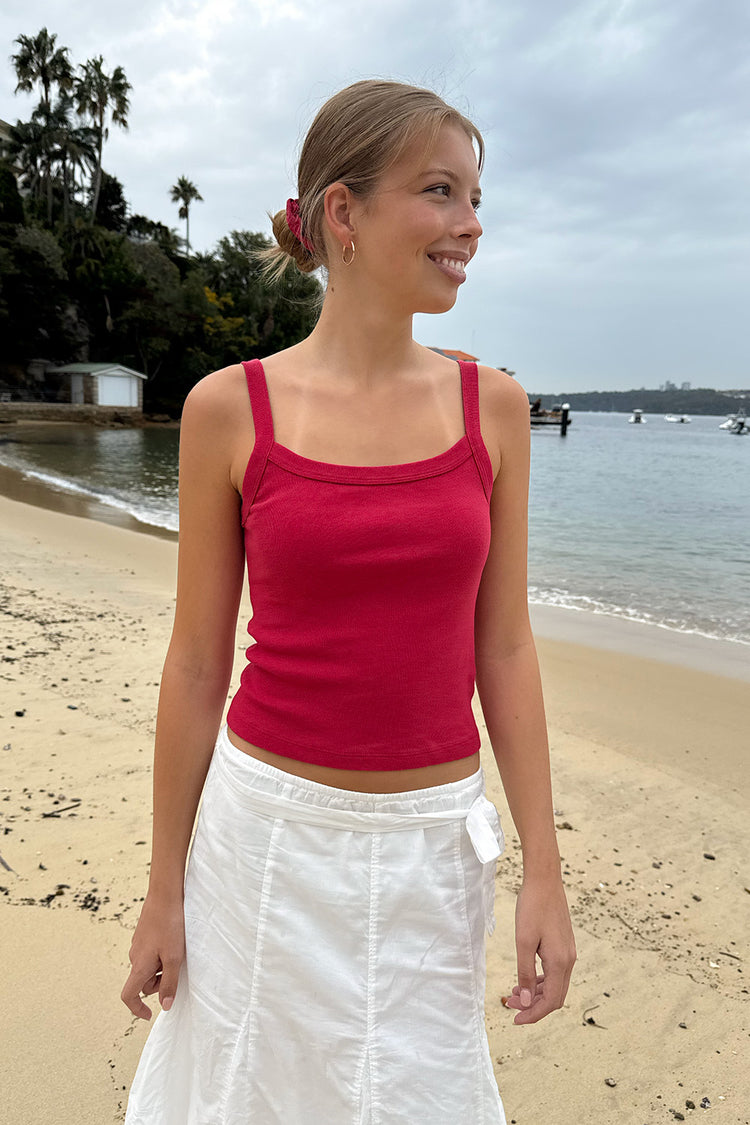 Belle Tank | Bright Red / XS/S