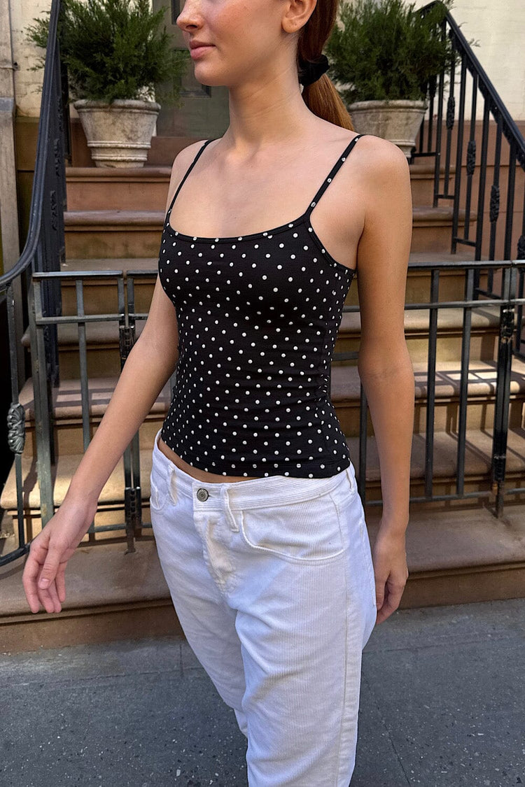 Skyler Polka Dots Tank | Black White Polka Dots / XS/S