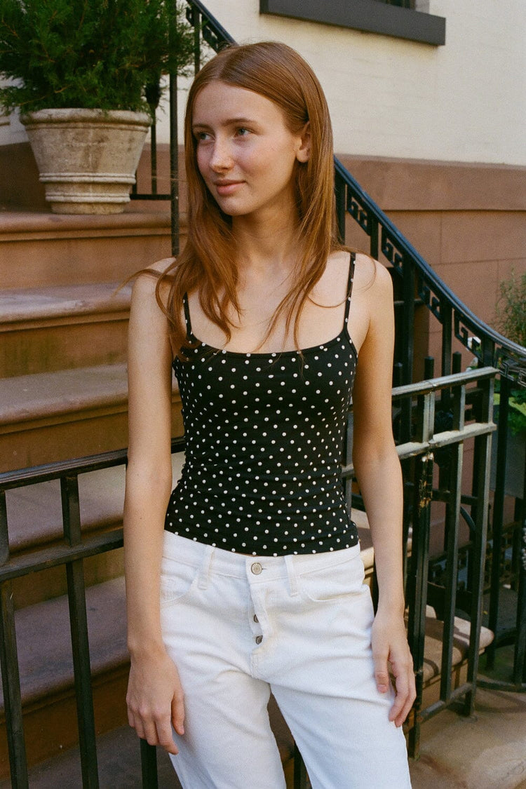 Skyler Polka Dots Tank | Black White Polka Dots / XS/S