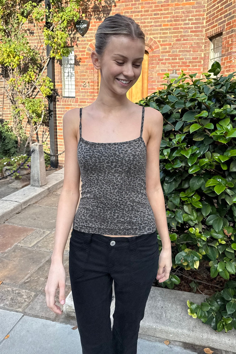 Skylar Leopard Tank | Grey Leopard Print / XS/S