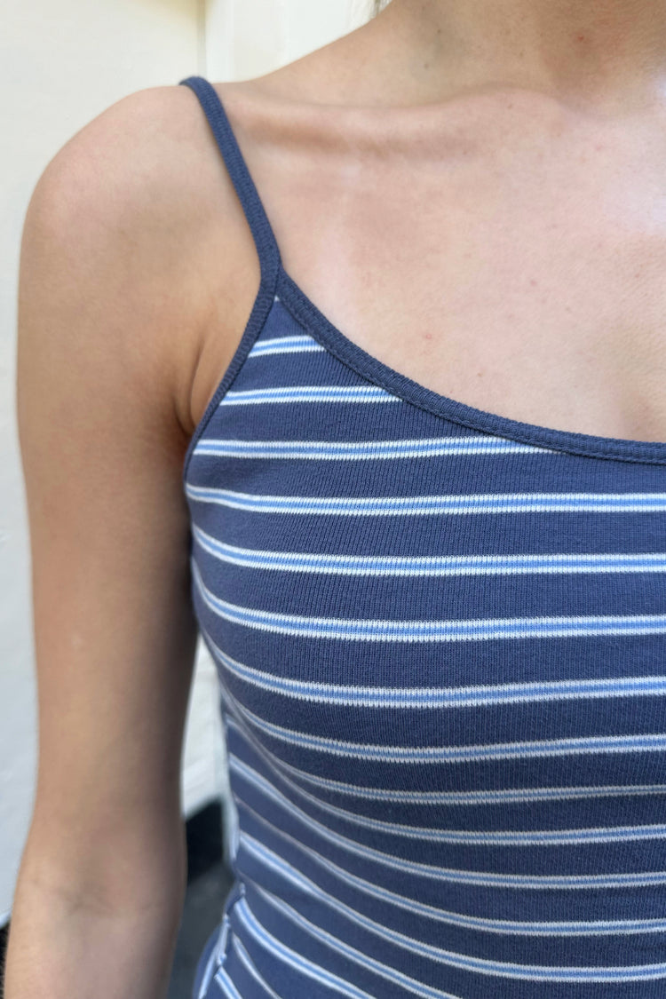 Skylar Striped Tank | Washed Navy And Blue Stripes / XS/S