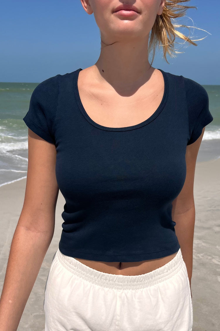 Zelly Basic Top | Navy Blue / XS/S