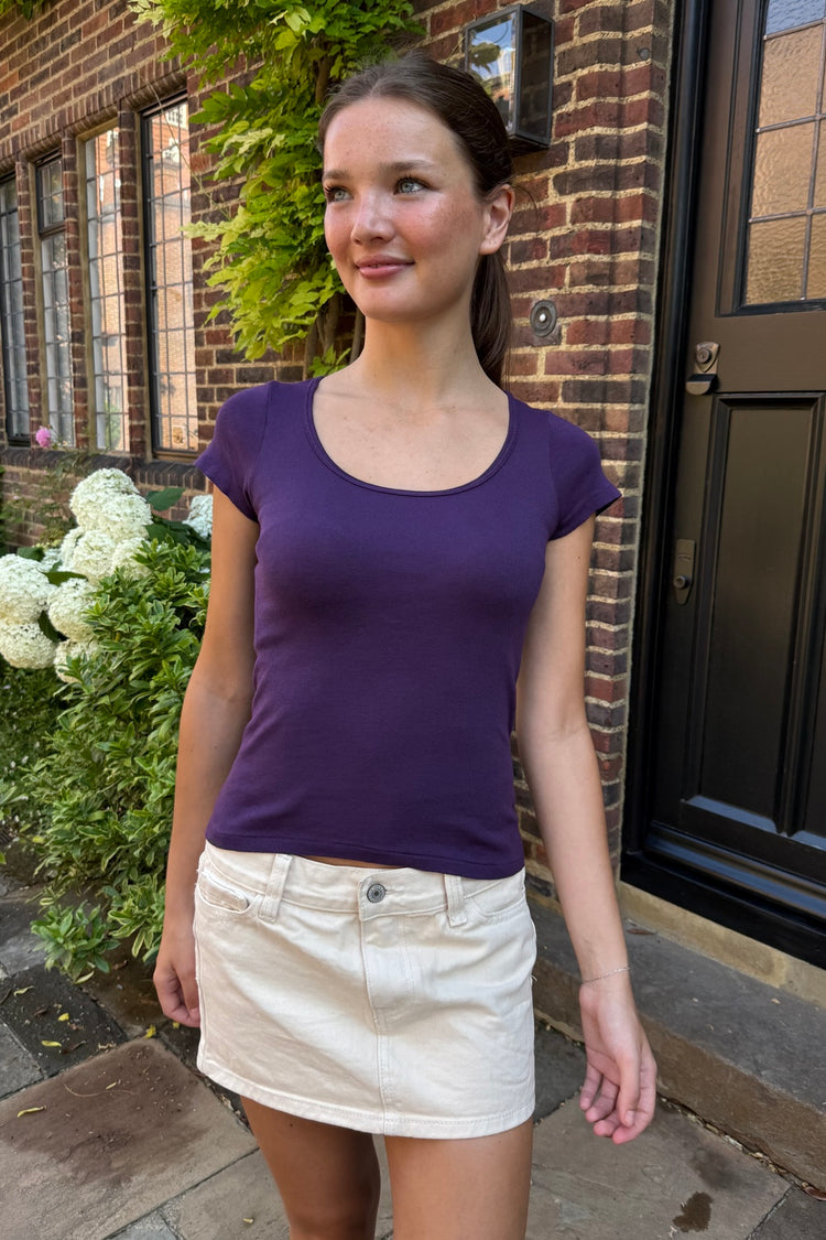 Zelly Basic Top | Deep Purple / XS/S