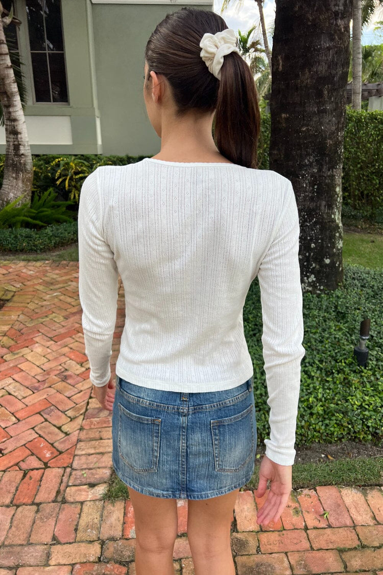 Zelly Eyelet Top | Natural White / S