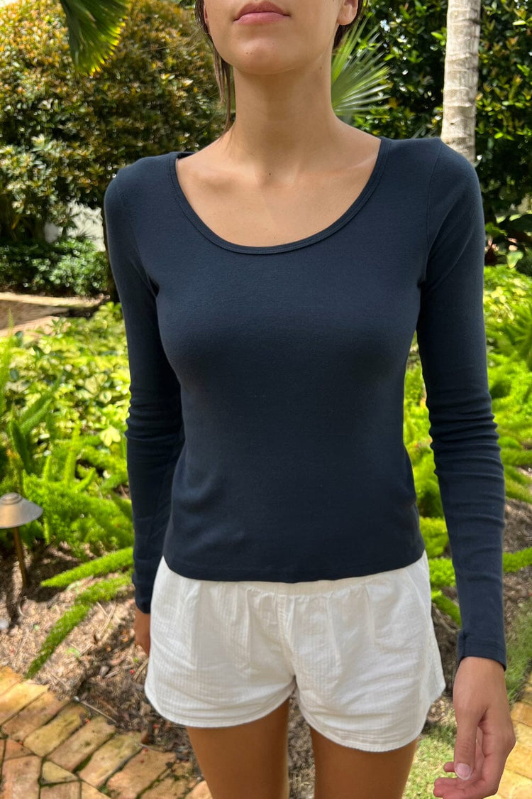 Jillian Basic Top | Cloudy Navy Blue / XS/S
