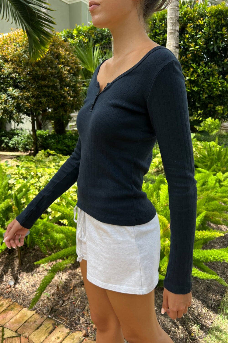 Zelly Eyelet Top | Blue Navy / S