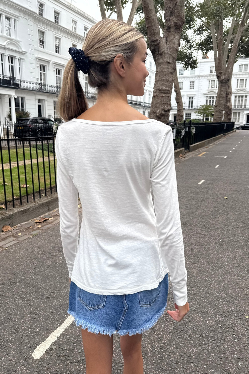 Zelly Long Sleeve Top | White / XS/S