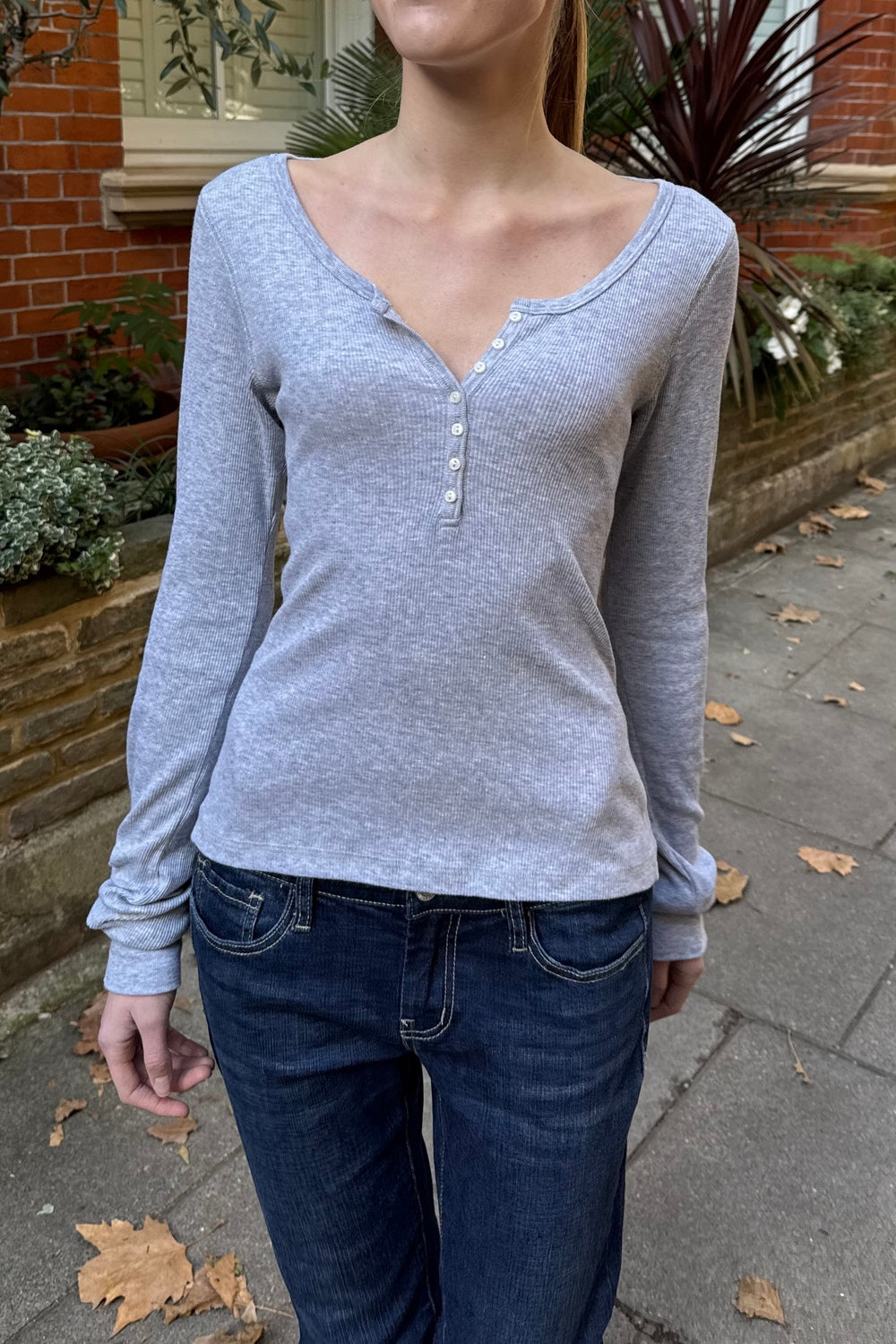 Zelly Long Sleeve Top | Heather Grey / XS/S